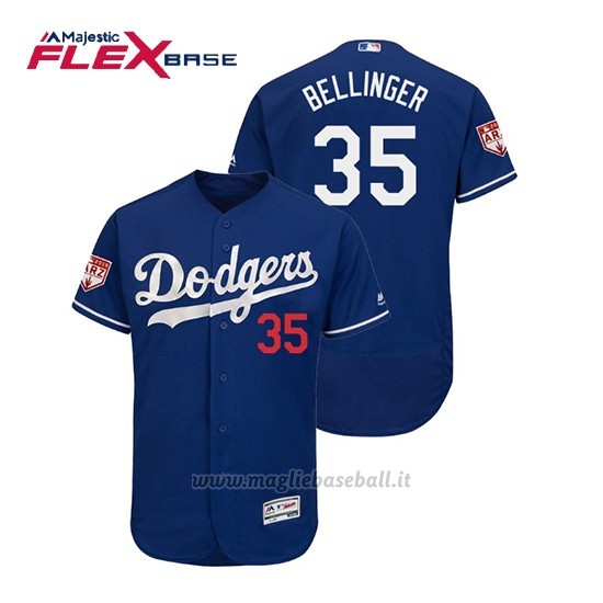 Maglia Baseball Uomo Los Angeles Dodgers Cody Bellinger Flex Base Entrenamiento De Primavera 2019 Blu
